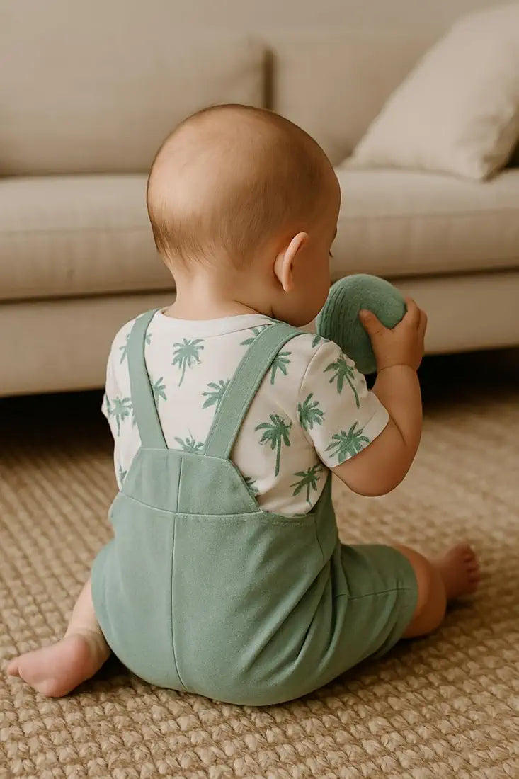 DISHAARA Fashion Newborn Baby Dungaree Set for Boys & Girls Cotton Rabbit Print Romper Dress Soft & Comfortable Baby Outfit for Kids, Infants & Toddlers 