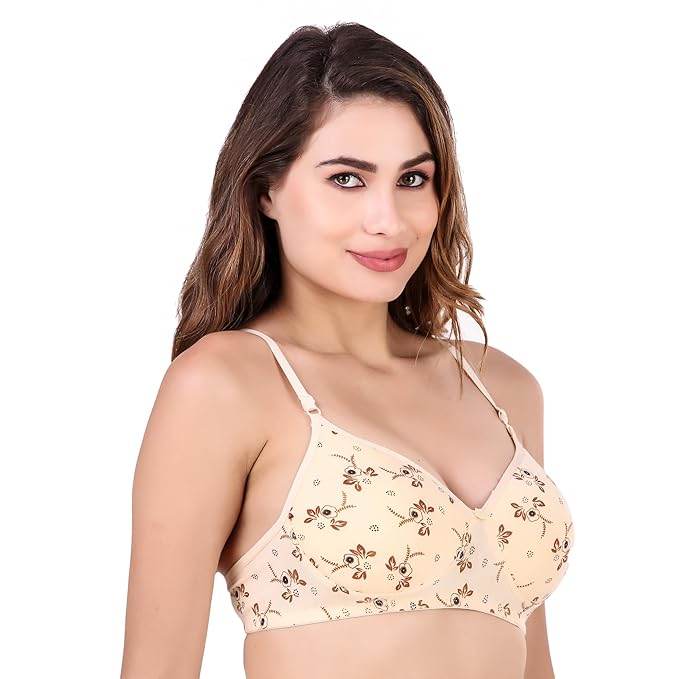 DISHAARA Women's PARI Bra B Cup - Beige | Comfortable Everyday Lingerie | Size 32