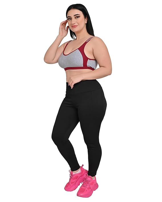 DISHAARA Women's Regal Bra B Cup - Red | Comfortable Everyday Lingerie | Size 34