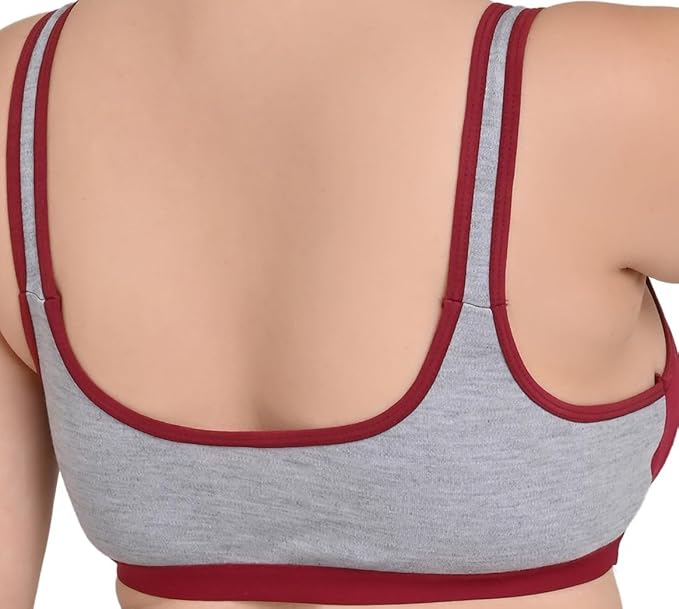 DISHAARA Women's Regal Bra B Cup - Red | Comfortable Everyday Lingerie | Size 34